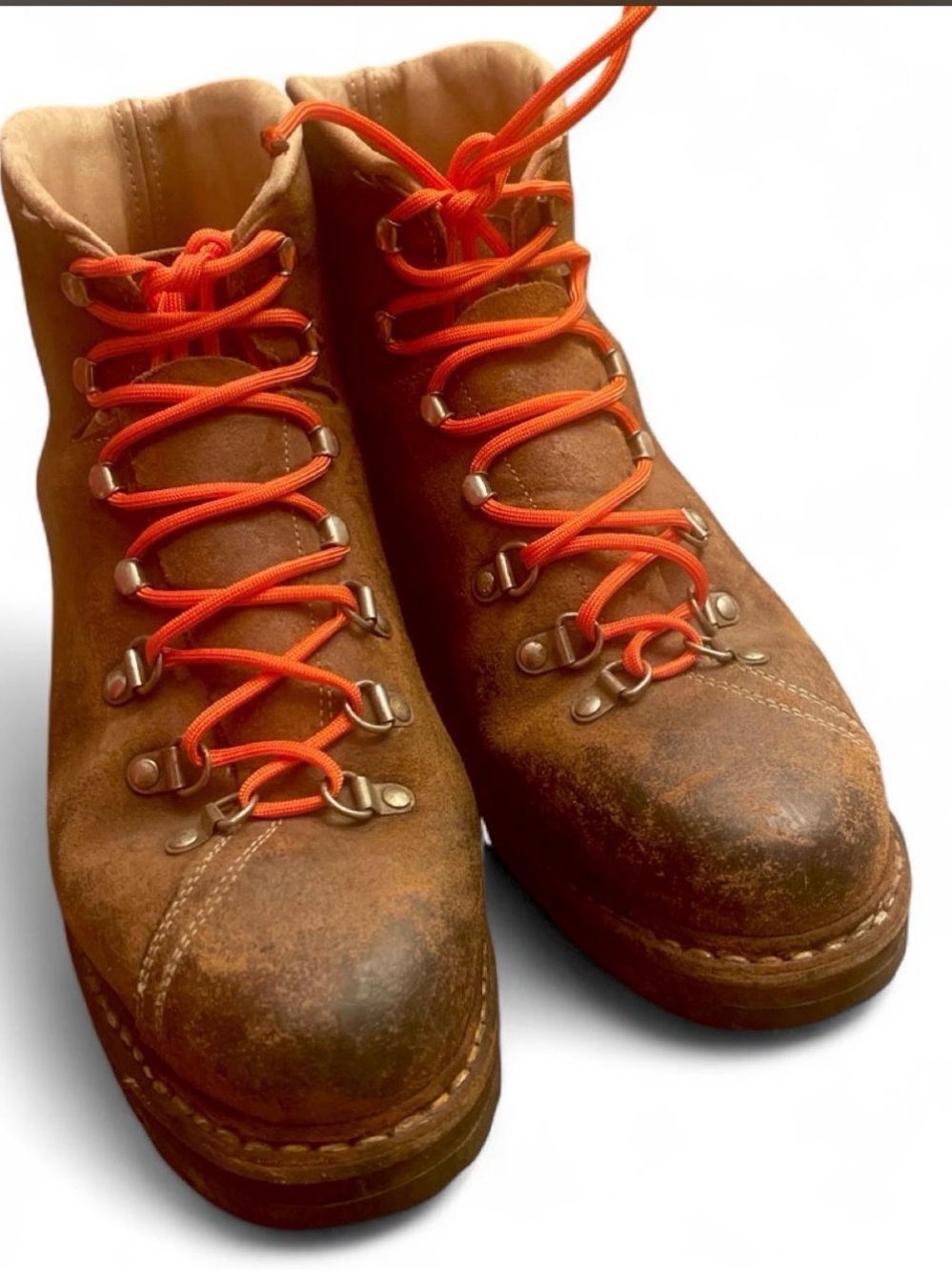 VTG 1970 Raichle Switzerland Norwegian Welt Moutaineering leather boots 9 Vibram